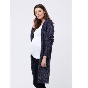 Ripe Boucle Knit Cardi in Navy, Size Small